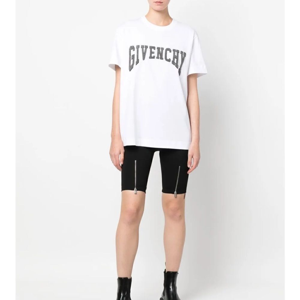 GIVENCHY College Logo Print T-Shirt In White Large $655